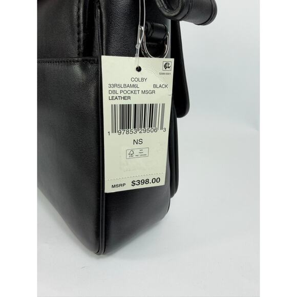 Michael Kors Colby Medium Grommeted Leather Messenger Bag Unisex NWT - Picture 4 of 8